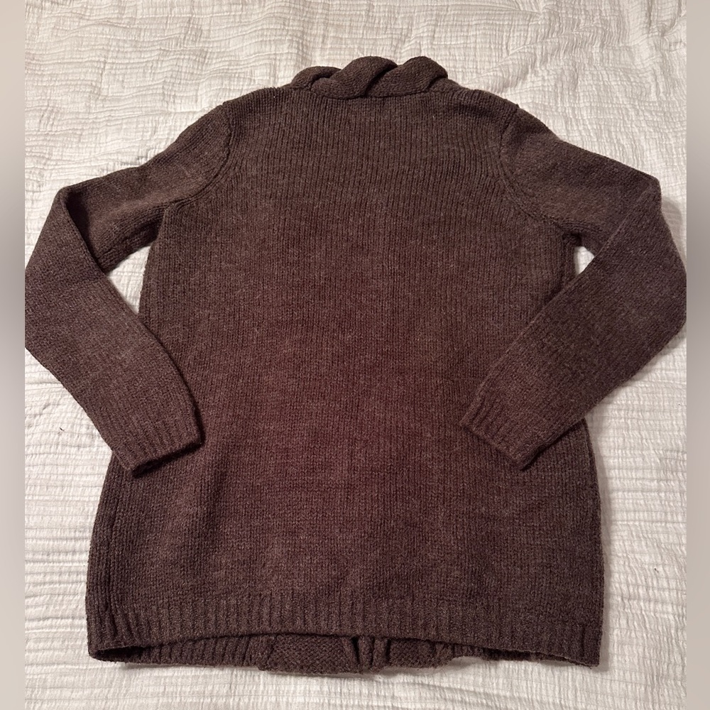 Cynthia Rowley Braided Collar & Front Cardigan - Size L - Picture 5 of 9